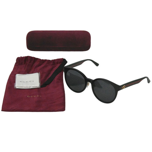 Gucci Round Frame Sunglasses Black Grey Lens - Picture 16 of 16